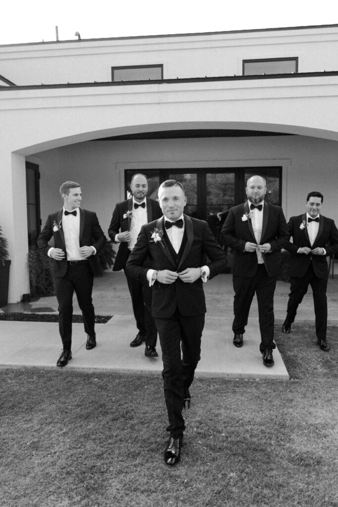 Wedding day Timeline | Groom with groomsmen