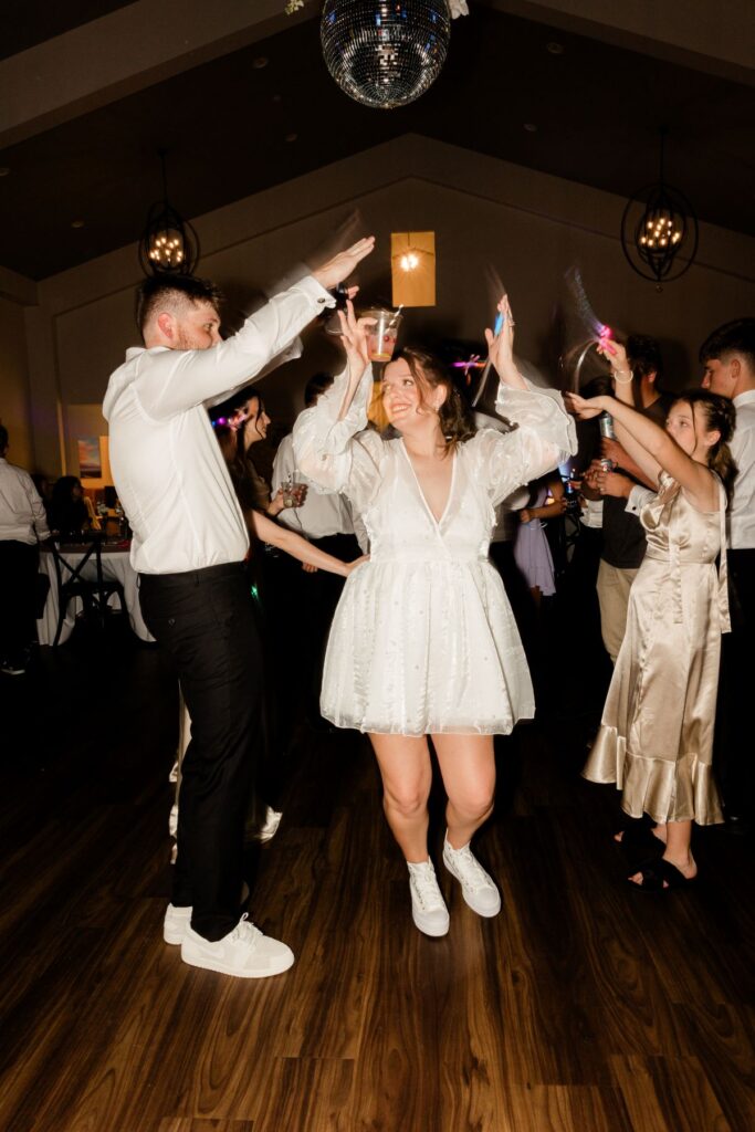 Wedding Reception bride and groom dancing
