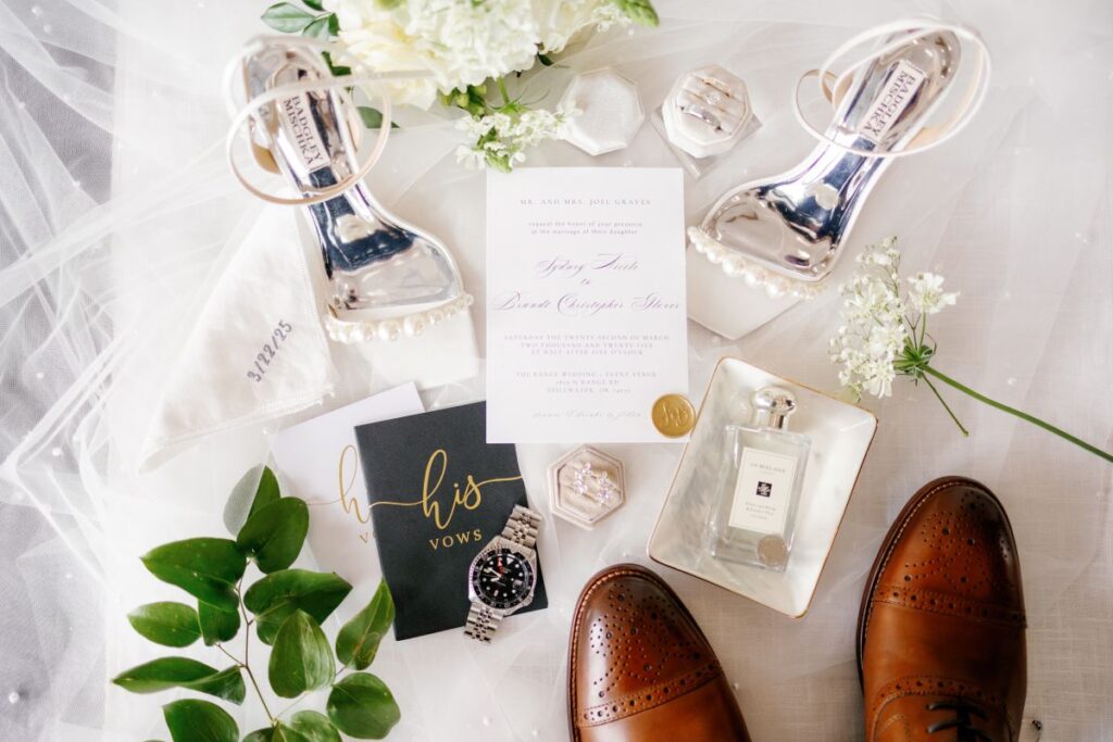 wedding photo checklist | flatlay detail photo | OKC wedding photographer
