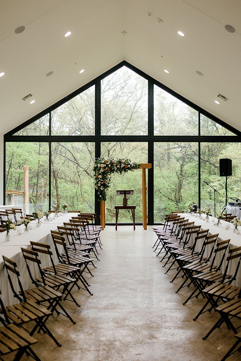 the ceremony and reception area of merrick hollow a wedding venue in oklahoma city
