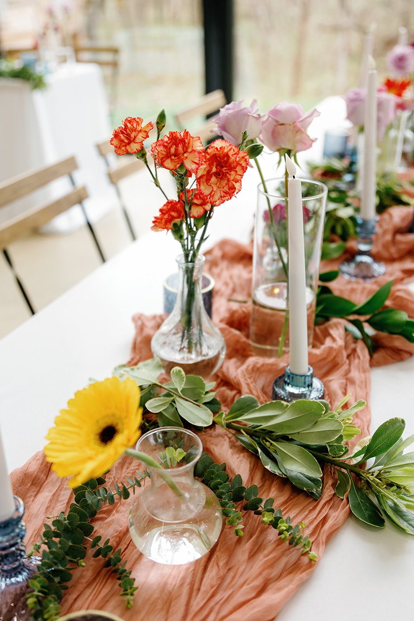 blooming stems of Oklahoma City Wedding Florists flower arrangements
