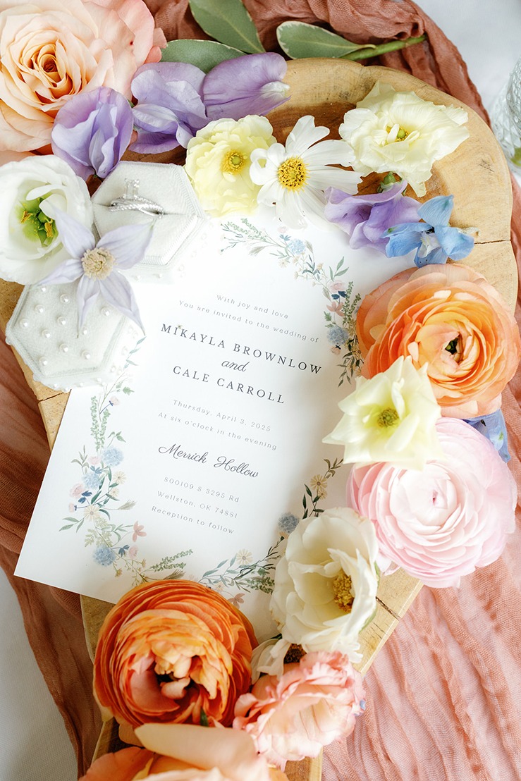 blooming stems of Oklahoma City Wedding Florists flower arrangements